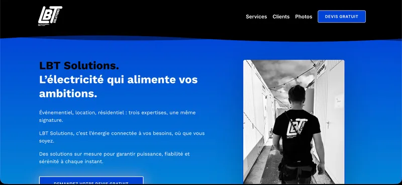 Site LBT Solutions - électricien