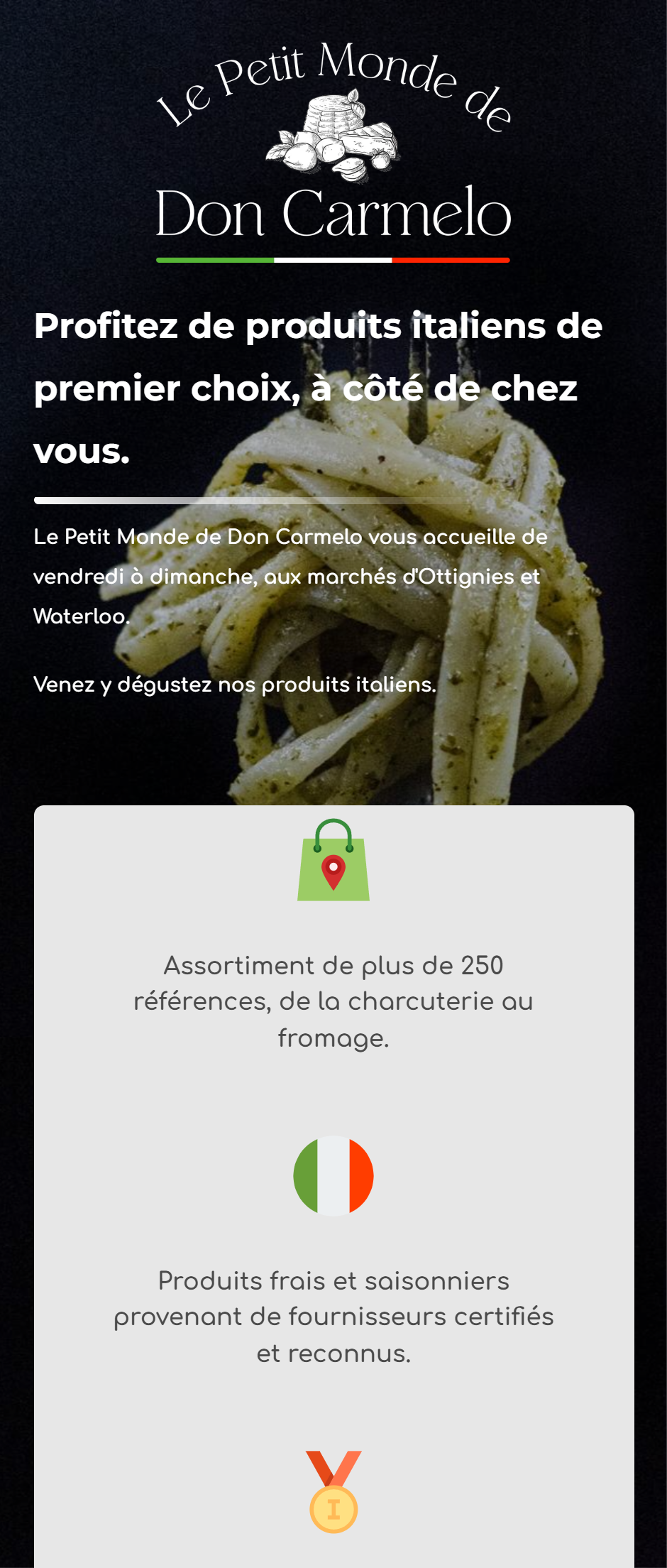 Site Le Petit Monde de Don Carmelo - épicerie italienne